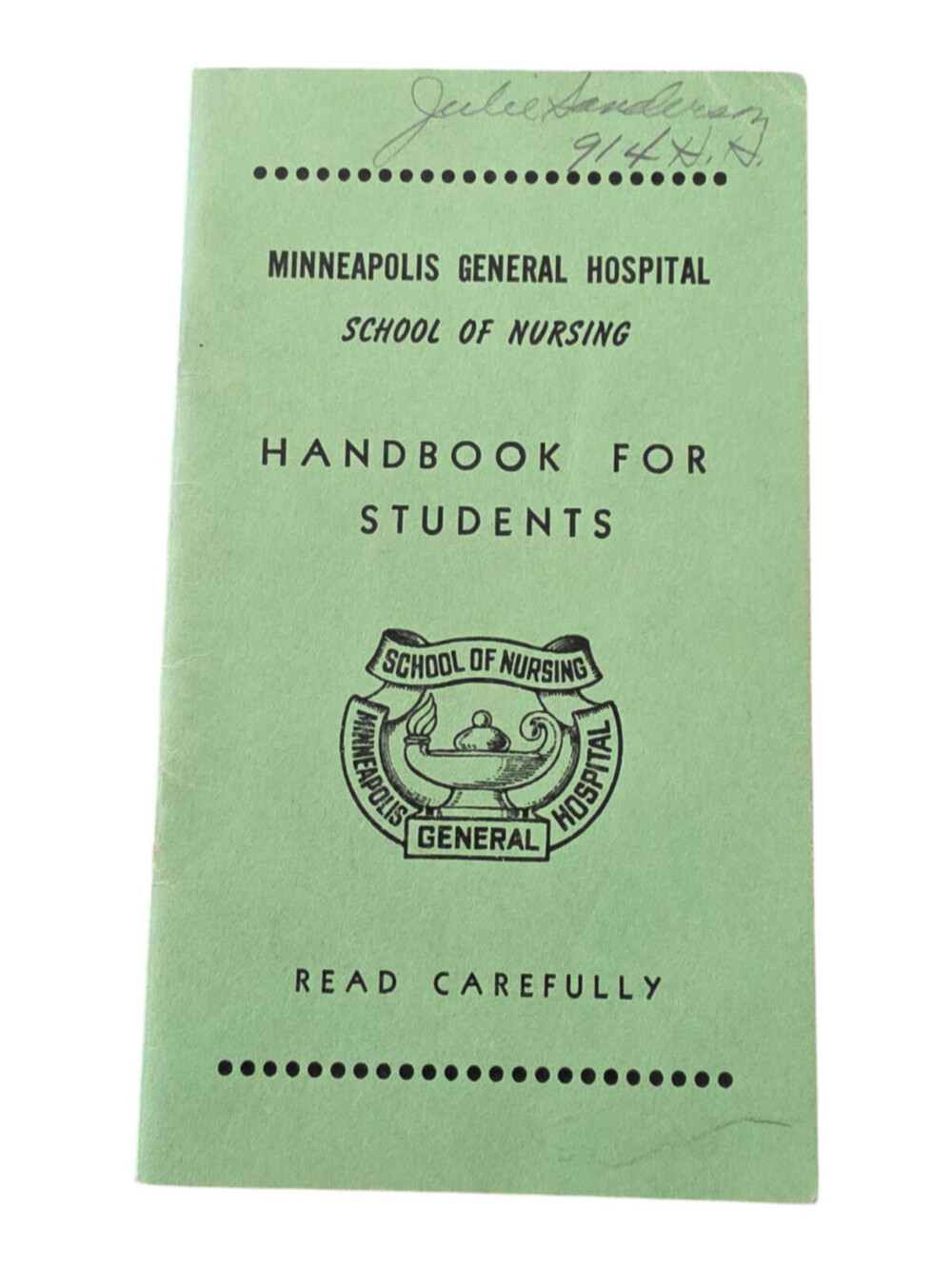 Vtg 1960s Minneapolis General Hospital School of Nursing Handbook for Students